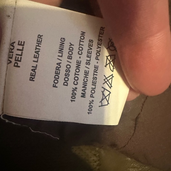 Benedetta Novi Olive Green Women's leather Coat, size M - Picture 9 of 12